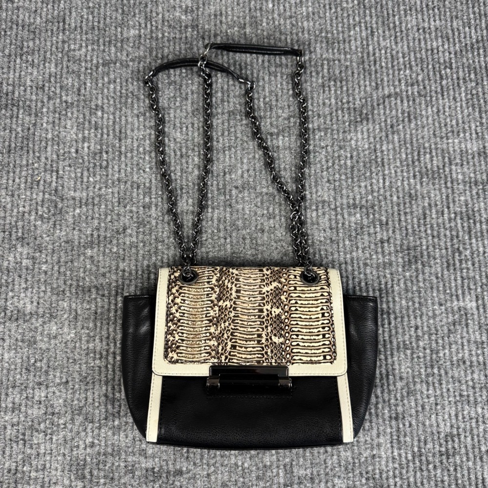 Diane von Furstenberg 440 Mini Handbag Womens Leather Snake Print Crossbody Bag